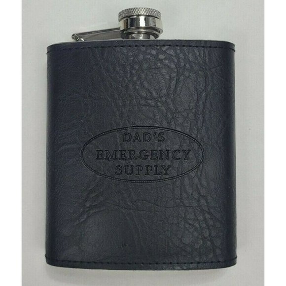 Perry Ellis Mens Flask Black Dad's Emergency 7 oz - Picture 11 of 11
